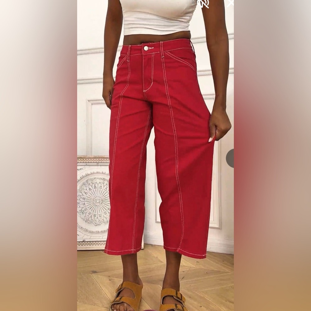 🎈Flamingals Red Wide Leg Pants